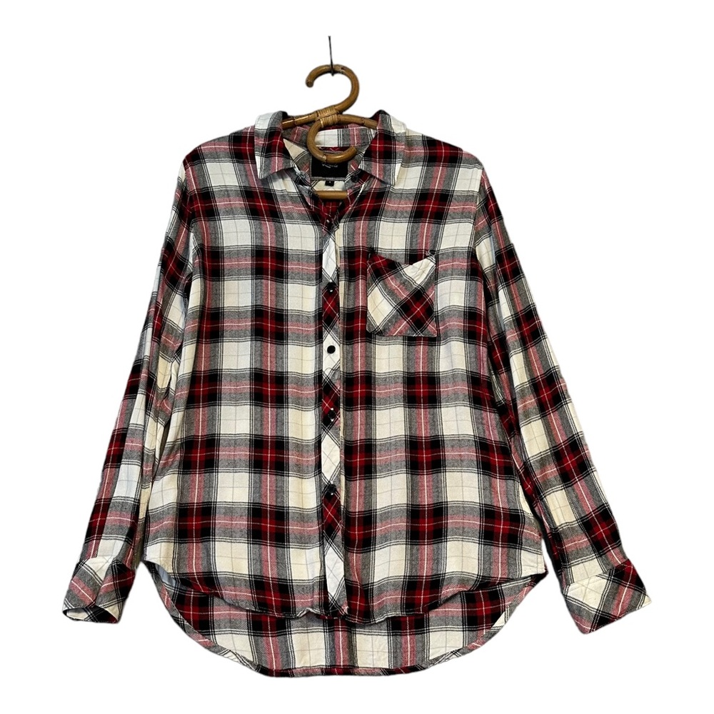 Rails | Hunter Plaid Button Front Shirt Red Black White Size S